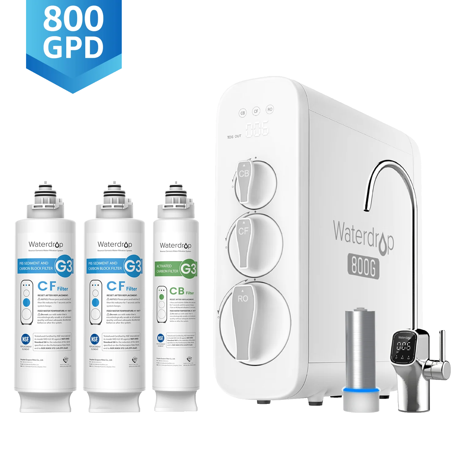 Waterdrop G3P800 Under Sink RO System - Image 11