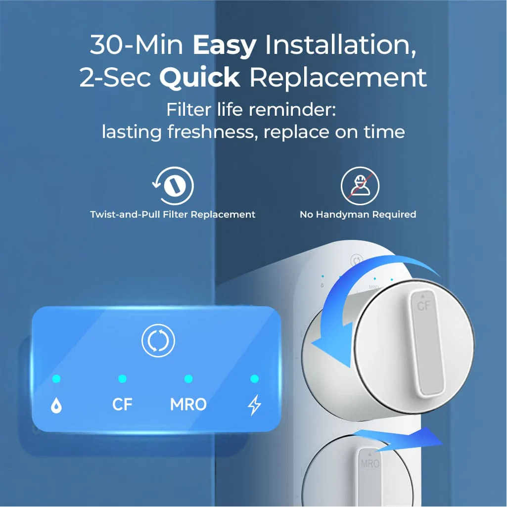 Waterdrop Reverse Osmosis Water Filtration System for Home, G2P600 - Image 7