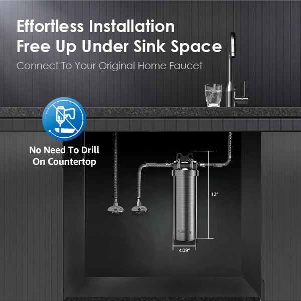 Stainless Steel Under Sink Water Filter | Direct Connect Filtration System - Image 4