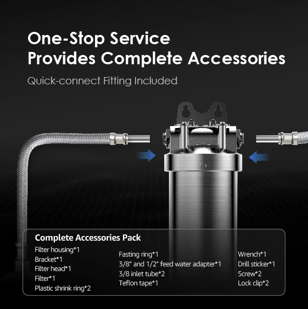 Stainless Steel Under Sink Water Filter | Direct Connect Filtration System - Image 9