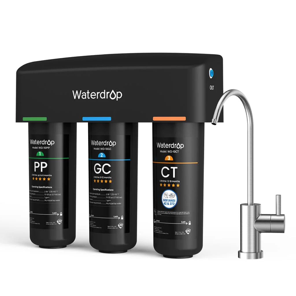 3-stage Under Counter Water Filter System with Dedicated Faucet Waterdrop TSB - Image 11