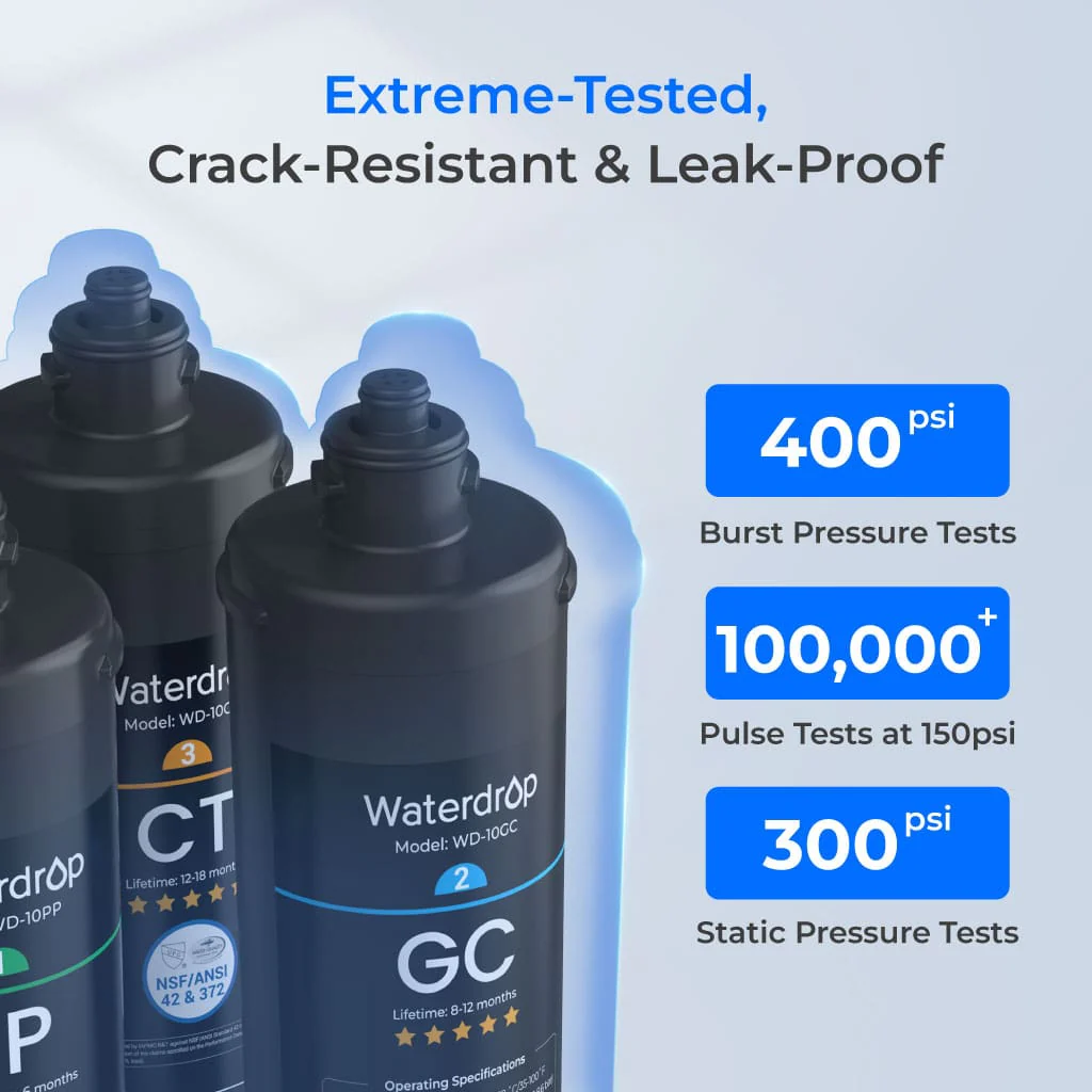 3-stage Under Counter Water Filter System with Dedicated Faucet Waterdrop TSB - Image 9