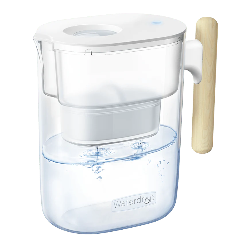 Waterdrop Chubby Pitcher Water Filter with Wooden Handle PT-04 with 1 Filter - Image 3