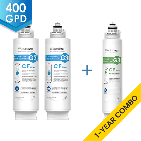 Waterdrop G3 RO System Replacement Filters - 400GPD - Image 8