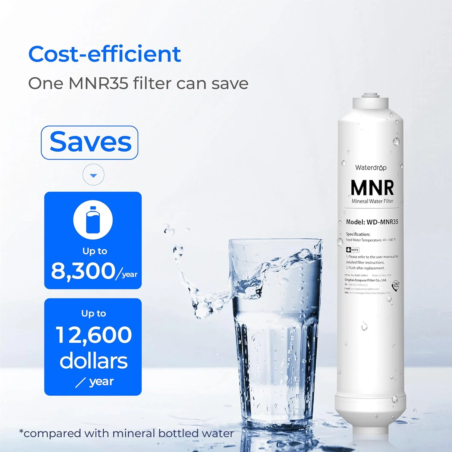 Remineralization Filter for Waterdrop Undersink Reverse Osmosis Systems-Waterdrop MNR35 - Image 6