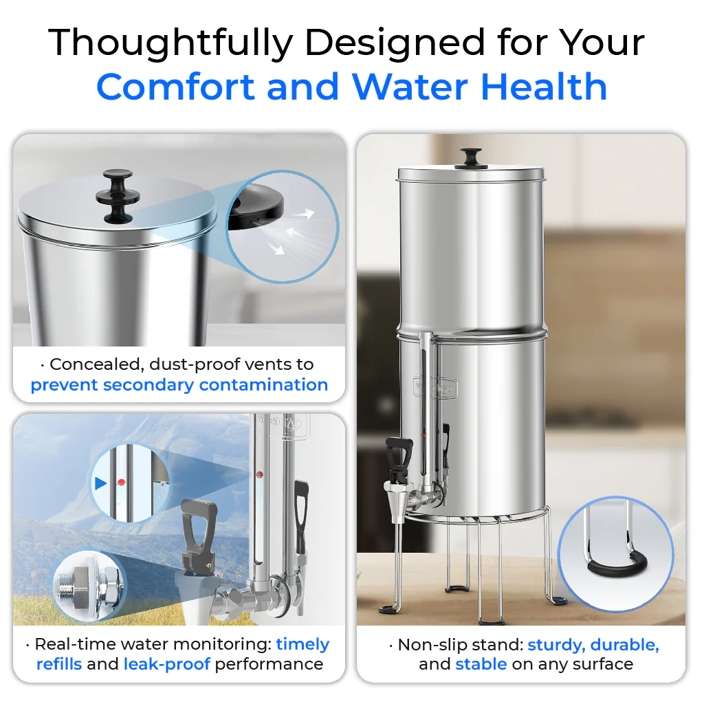 Waterdrop 2.25-gallon King Tank Gravity Water Filter System, With Stand - Image 10